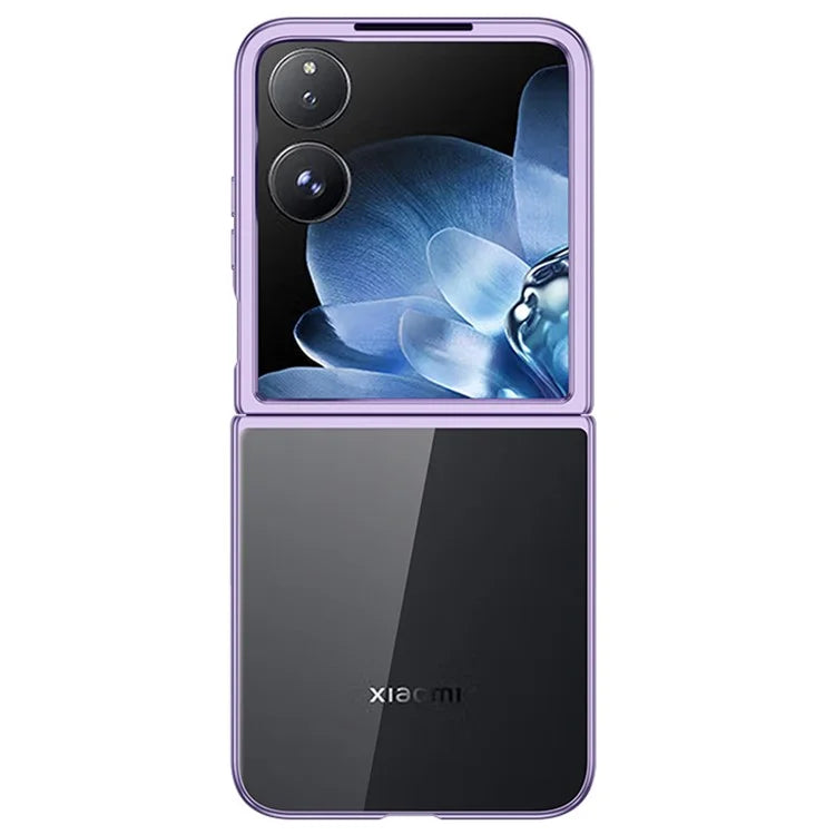 For Xiaomi Mix Flip 5G Case Electroplating Transparent PC Phone Cover