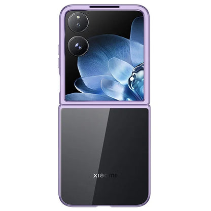 For Xiaomi Mix Flip 5G Case Electroplating Transparent PC Phone Cover