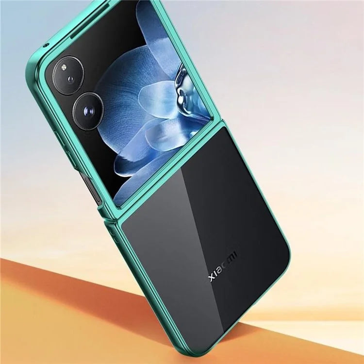 For Xiaomi Mix Flip 5G Case Electroplating Transparent PC Phone Cover
