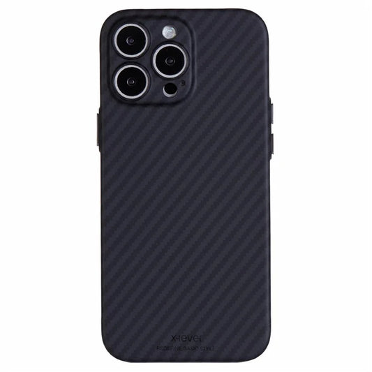 X-LEVEL For iPhone 16 Pro Max Magnetic Case Ultra-Thin PC Hard Phone Cover Carbon Fiber Texture