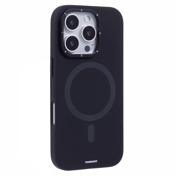 YOUNGKIT For iPhone 16 Pro Max Case Compatible with MagSafe Lens Kickstand Silicone Phone Cover