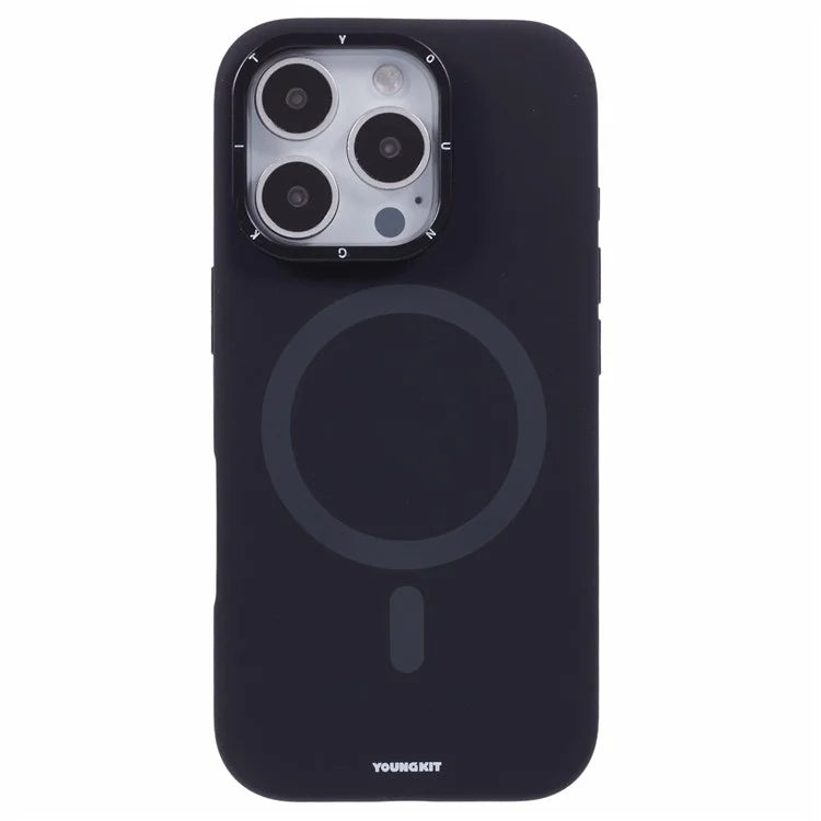 YOUNGKIT For iPhone 16 Pro Max Case Compatible with MagSafe Lens Kickstand Silicone Phone Cover