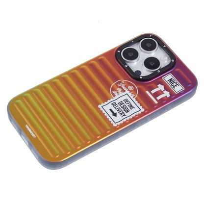 YOUNGKIT For iPhone 16 Pro Max Case Suitcase Style TPU + Aluminium Alloy Laser Gradient Phone Cover