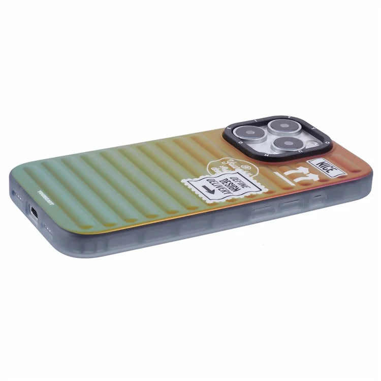 YOUNGKIT For iPhone 16 Pro Max Case Suitcase Style TPU + Aluminium Alloy Laser Gradient Phone Cover
