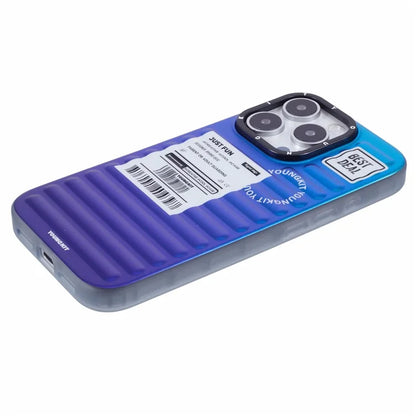 YOUNGKIT For iPhone 16 Pro Max Case Suitcase Style TPU + Aluminium Alloy Laser Gradient Phone Cover