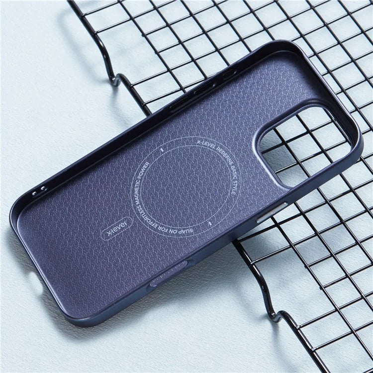 X-LEVEL For iPhone 16 Pro Max Magnetic Case Hard PC Phone Cover Carbon Nano-Fiber Texture