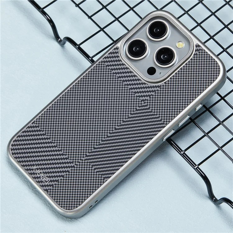 X-LEVEL For iPhone 16 Pro Max Magnetic Case Hard PC Phone Cover Carbon Nano-Fiber Texture