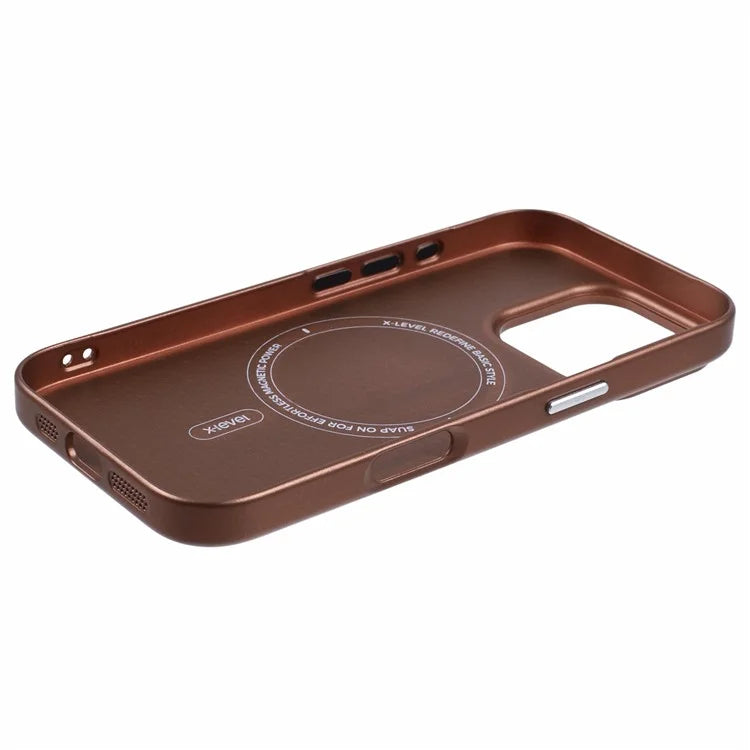 X-LEVEL For iPhone 16 Pro Max Magnetic Case Hard PC Phone Cover Carbon Nano-Fiber Texture