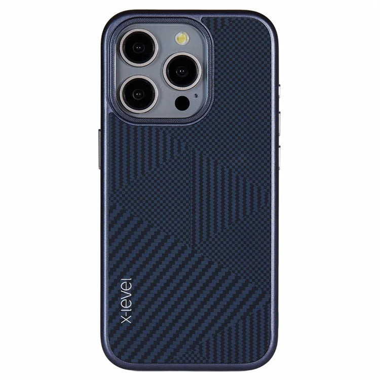 X-LEVEL For iPhone 16 Pro Magnetic Case Rhombus Splicing Texture Hard PC Phone Cover