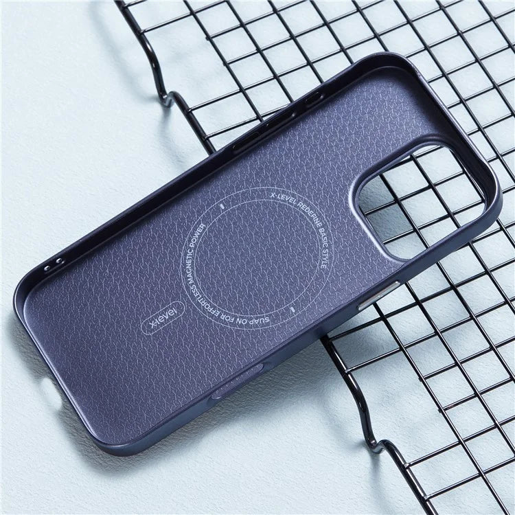X-LEVEL For iPhone 16 Pro Magnetic Case Rhombus Splicing Texture Hard PC Phone Cover