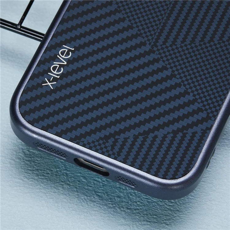 X-LEVEL For iPhone 16 Pro Magnetic Case Rhombus Splicing Texture Hard PC Phone Cover