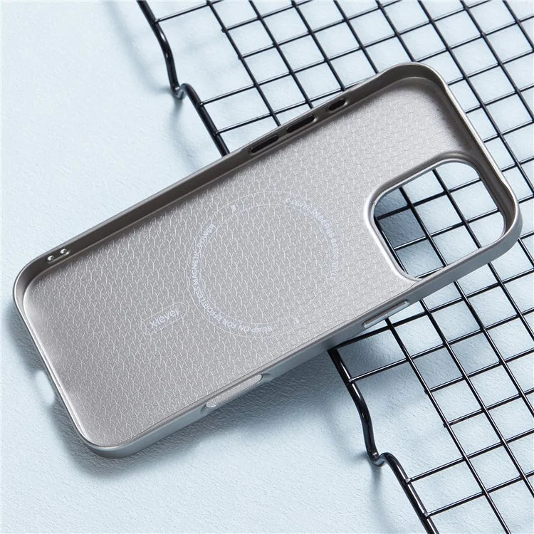 X-LEVEL For iPhone 16 Pro Magnetic Case Rhombus Splicing Texture Hard PC Phone Cover