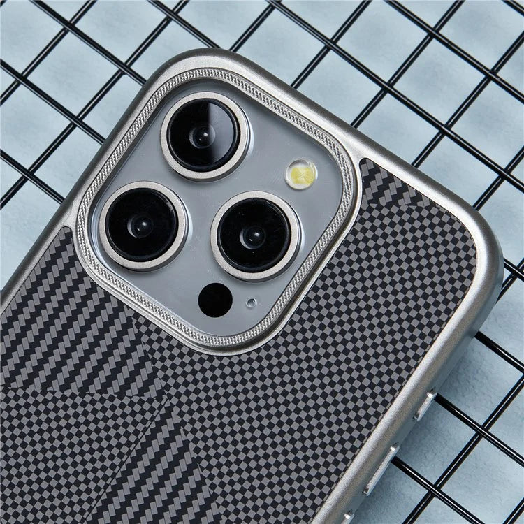 X-LEVEL For iPhone 16 Pro Magnetic Case Rhombus Splicing Texture Hard PC Phone Cover