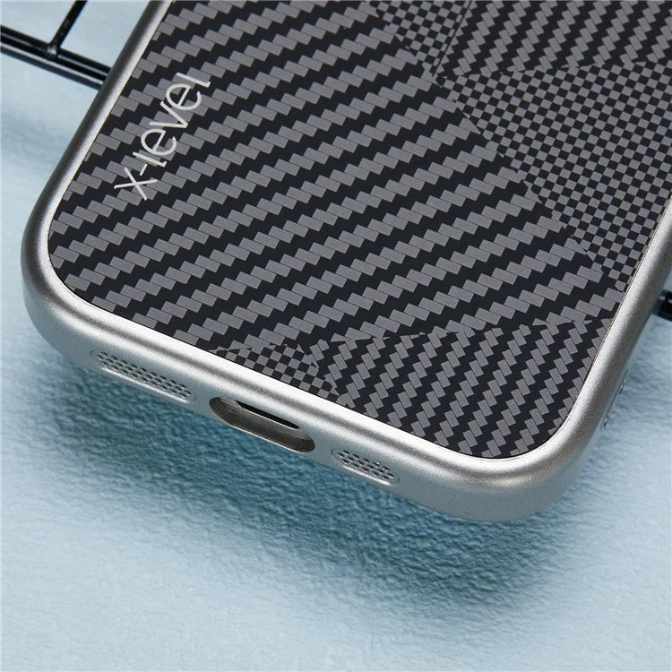 X-LEVEL For iPhone 16 Pro Magnetic Case Rhombus Splicing Texture Hard PC Phone Cover