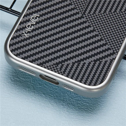 X-LEVEL For iPhone 16 Pro Magnetic Case Rhombus Splicing Texture Hard PC Phone Cover