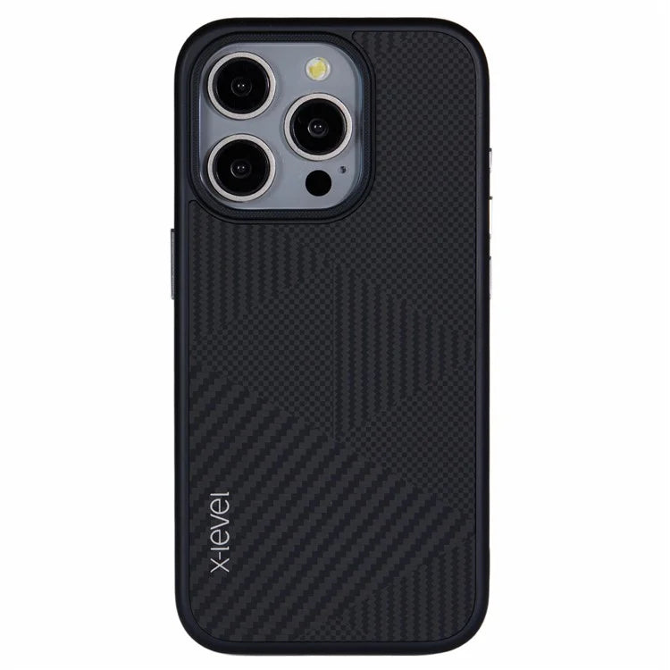 X-LEVEL For iPhone 16 Pro Magnetic Case Rhombus Splicing Texture Hard PC Phone Cover
