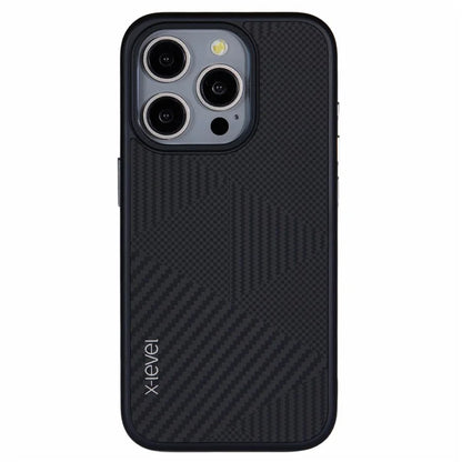 X-LEVEL For iPhone 16 Pro Magnetic Case Rhombus Splicing Texture Hard PC Phone Cover