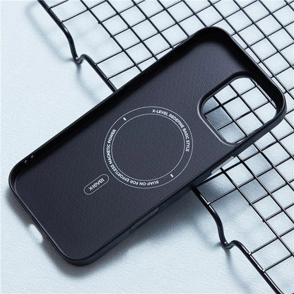 X-LEVEL For iPhone 16 Pro Magnetic Case Rhombus Splicing Texture Hard PC Phone Cover