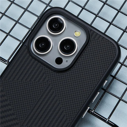 X-LEVEL For iPhone 16 Pro Magnetic Case Rhombus Splicing Texture Hard PC Phone Cover