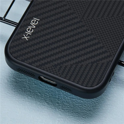 X-LEVEL For iPhone 16 Pro Magnetic Case Rhombus Splicing Texture Hard PC Phone Cover
