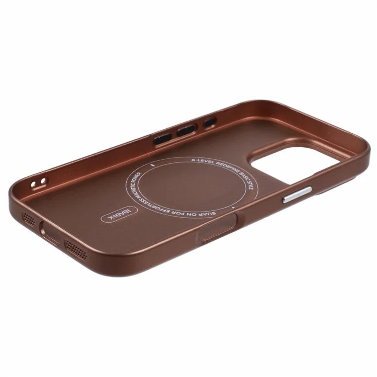 X-LEVEL For iPhone 16 Pro Magnetic Case Rhombus Splicing Texture Hard PC Phone Cover