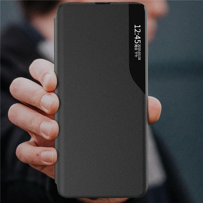 For iPhone 16 Pro Max Case View Window Full Protection Leather Phone Cover