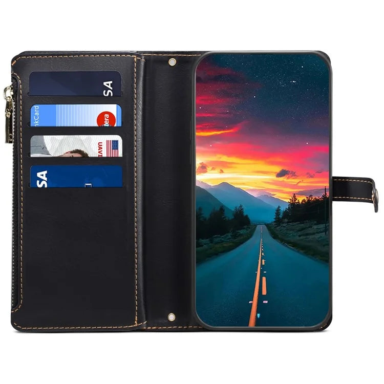 ESEBLE Galaxy Series For Samsung Galaxy A16 5G Case Leather Zipper Phone Cover RFID Blocking