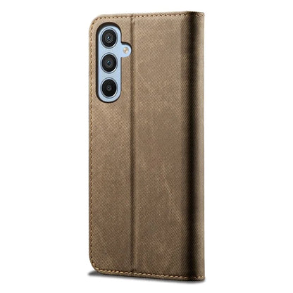 For Samsung Galaxy A16 5G Case Jeans Cloth Texture Anti-Scratch Leather Stand Phone Cover