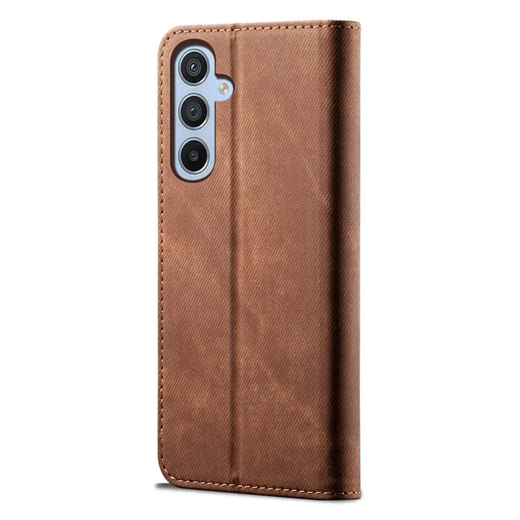 For Samsung Galaxy A16 5G Case Jeans Cloth Texture Anti-Scratch Leather Stand Phone Cover