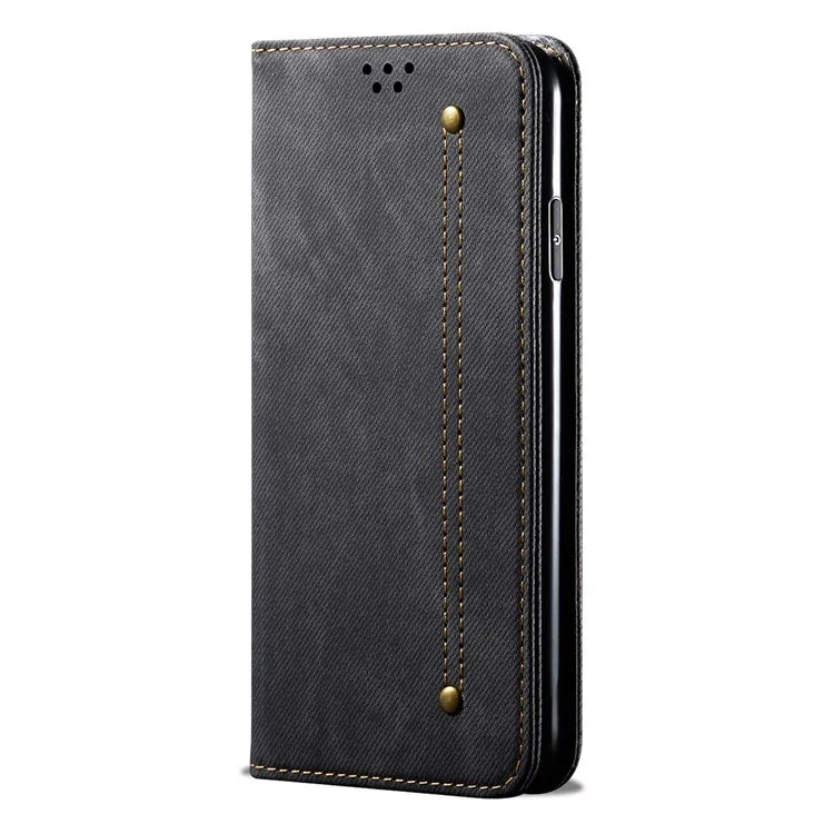 For Samsung Galaxy A16 5G Case Jeans Cloth Texture Anti-Scratch Leather Stand Phone Cover