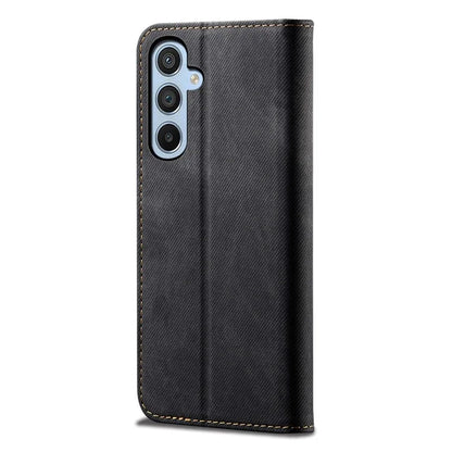 For Samsung Galaxy A16 5G Case Jeans Cloth Texture Anti-Scratch Leather Stand Phone Cover