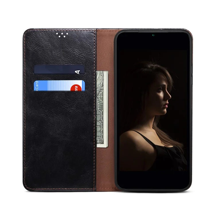 For Samsung Galaxy A16 5G Case Crazy Horse Texture Waxy Leather Wallet Stand Cover