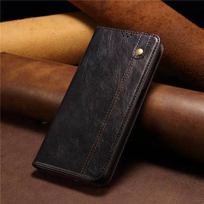 For Samsung Galaxy A16 5G Case Crazy Horse Texture Waxy Leather Wallet Stand Cover
