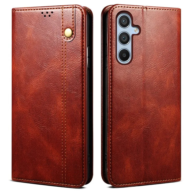For Samsung Galaxy A16 5G Case Crazy Horse Texture Waxy Leather Wallet Stand Cover