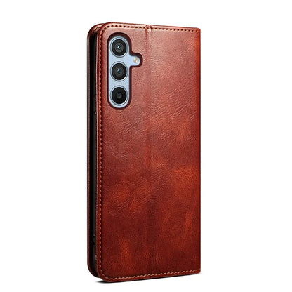 For Samsung Galaxy A16 5G Case Crazy Horse Texture Waxy Leather Wallet Stand Cover