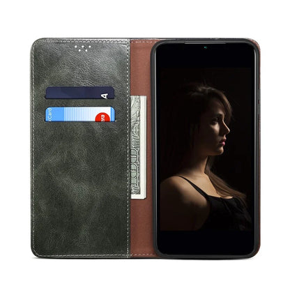 For Samsung Galaxy A16 5G Case Crazy Horse Texture Waxy Leather Wallet Stand Cover