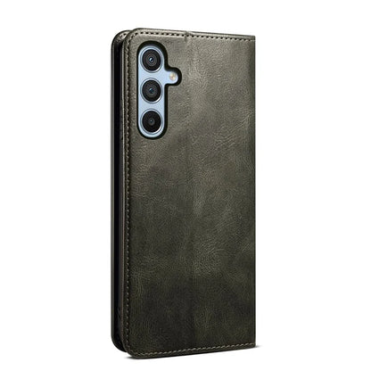 For Samsung Galaxy A16 5G Case Crazy Horse Texture Waxy Leather Wallet Stand Cover