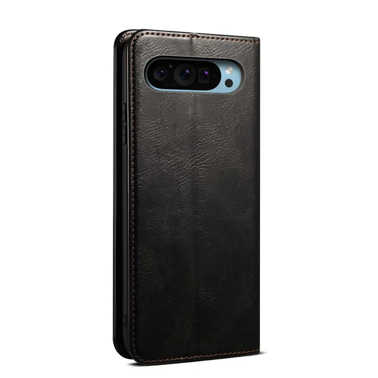 For Google Pixel 9 / Pixel 9 Pro Case Crazy Horse Texture Waxy Leather Wallet Stand Cover