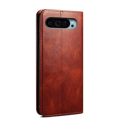 For Google Pixel 9 / Pixel 9 Pro Case Crazy Horse Texture Waxy Leather Wallet Stand Cover