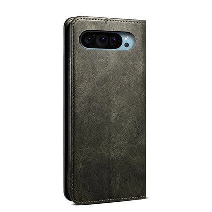 For Google Pixel 9 / Pixel 9 Pro Case Crazy Horse Texture Waxy Leather Wallet Stand Cover