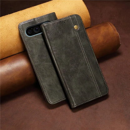 For Google Pixel 9 / Pixel 9 Pro Case Crazy Horse Texture Waxy Leather Wallet Stand Cover