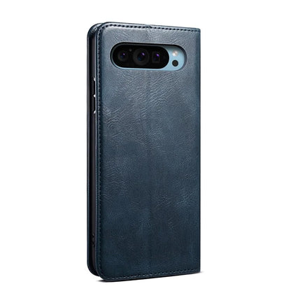 For Google Pixel 9 / Pixel 9 Pro Case Crazy Horse Texture Waxy Leather Wallet Stand Cover