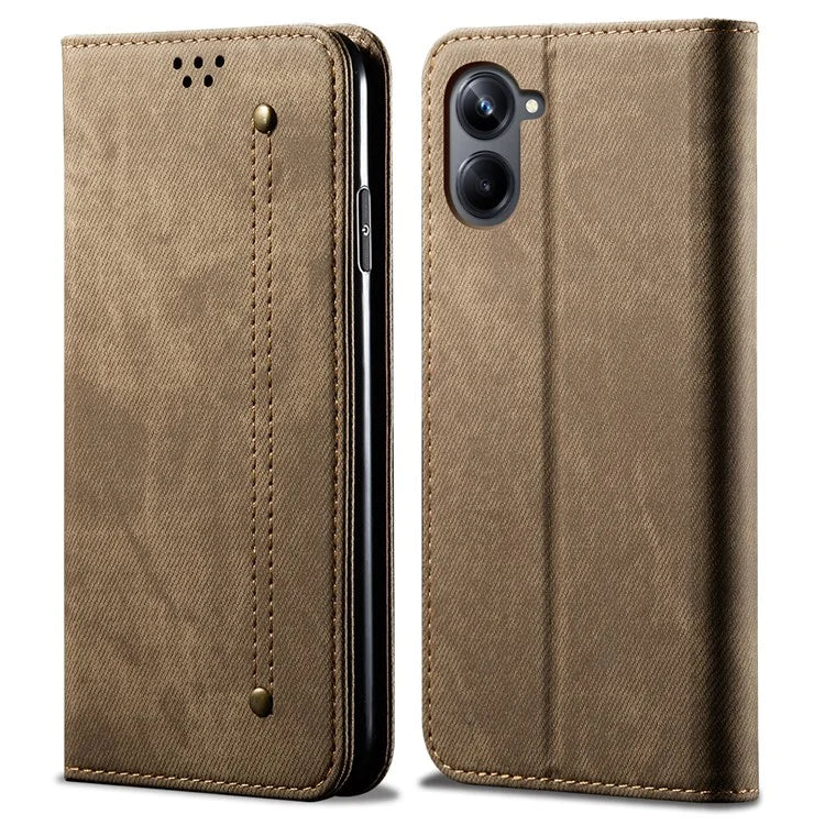 For Samsung Galaxy A06 Case Jeans Cloth Texture Anti-Scratch Leather Stand Phone Cover
