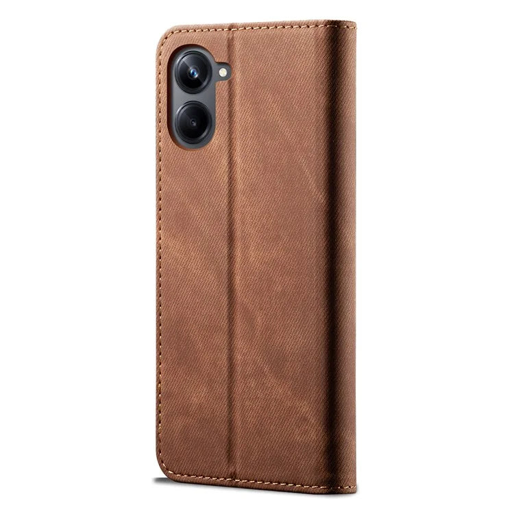For Samsung Galaxy A06 Case Jeans Cloth Texture Anti-Scratch Leather Stand Phone Cover