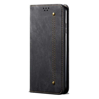 For Samsung Galaxy A06 Case Jeans Cloth Texture Anti-Scratch Leather Stand Phone Cover