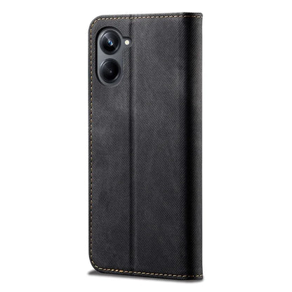 For Samsung Galaxy A06 Case Jeans Cloth Texture Anti-Scratch Leather Stand Phone Cover