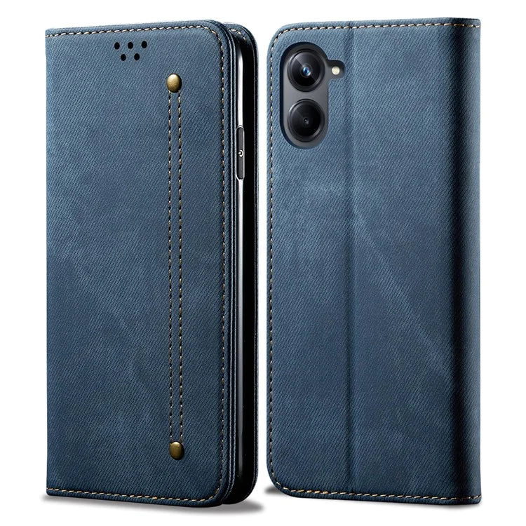 For Samsung Galaxy A06 Case Jeans Cloth Texture Anti-Scratch Leather Stand Phone Cover