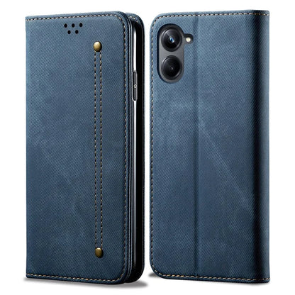 For Samsung Galaxy A06 Case Jeans Cloth Texture Anti-Scratch Leather Stand Phone Cover