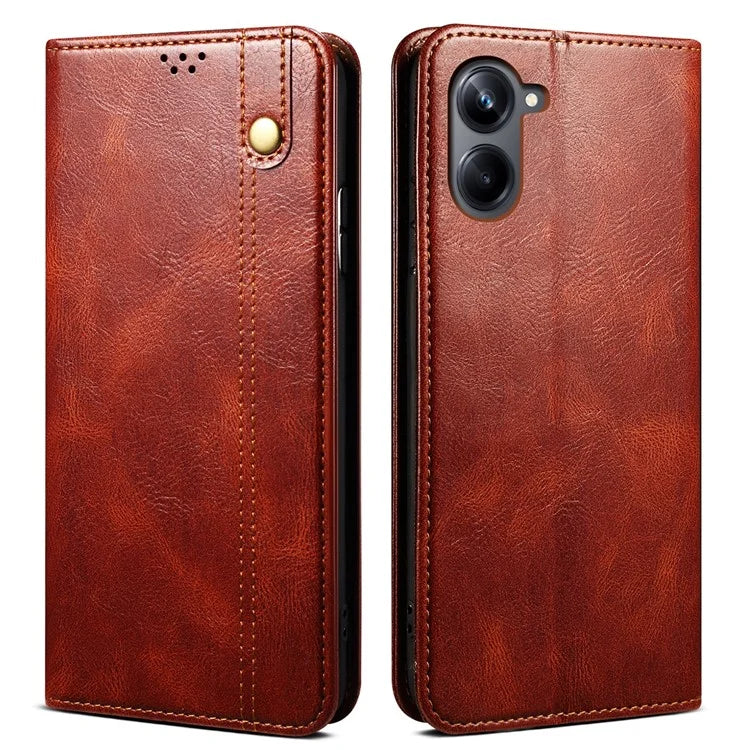 For Samsung Galaxy A06 Case Crazy Horse Texture Waxy Leather Wallet Stand Cover
