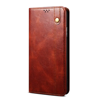 For Samsung Galaxy A06 Case Crazy Horse Texture Waxy Leather Wallet Stand Cover
